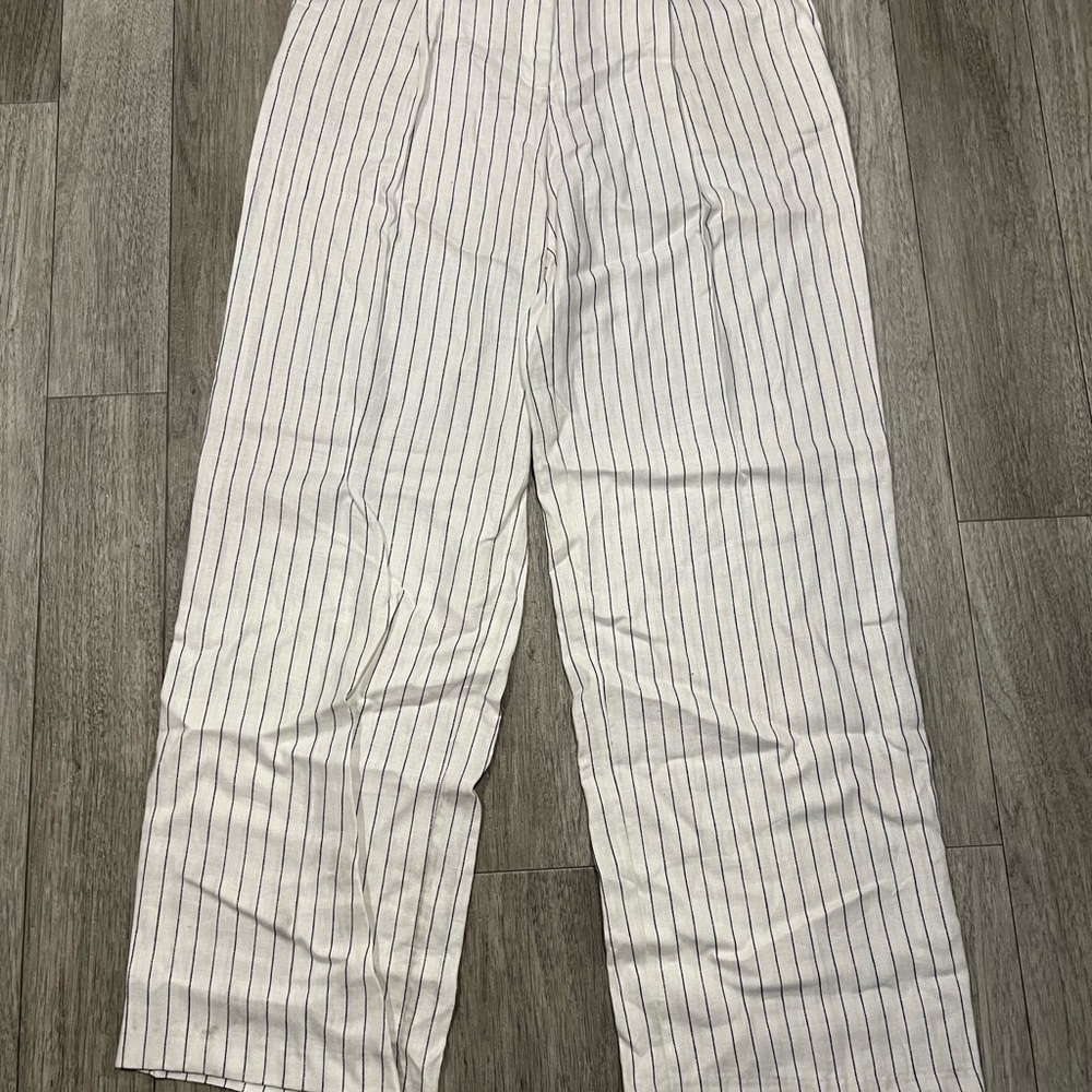 Rachel Zoe Pinstriped White Trousers